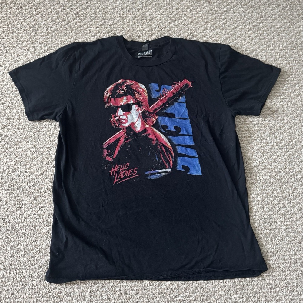 Stranger Things Steve Harrington Hello Ladies Graphic Tee